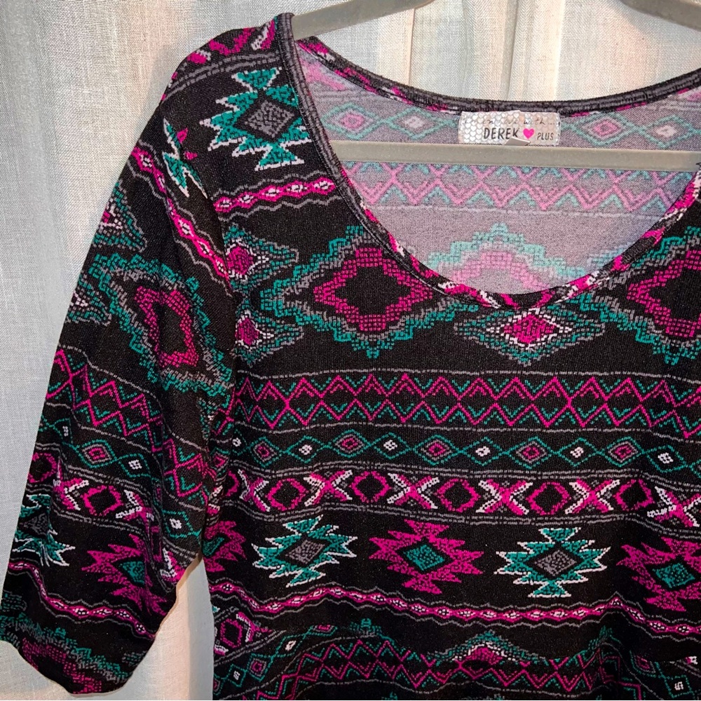 Derek Heart Fun Patterned Dress